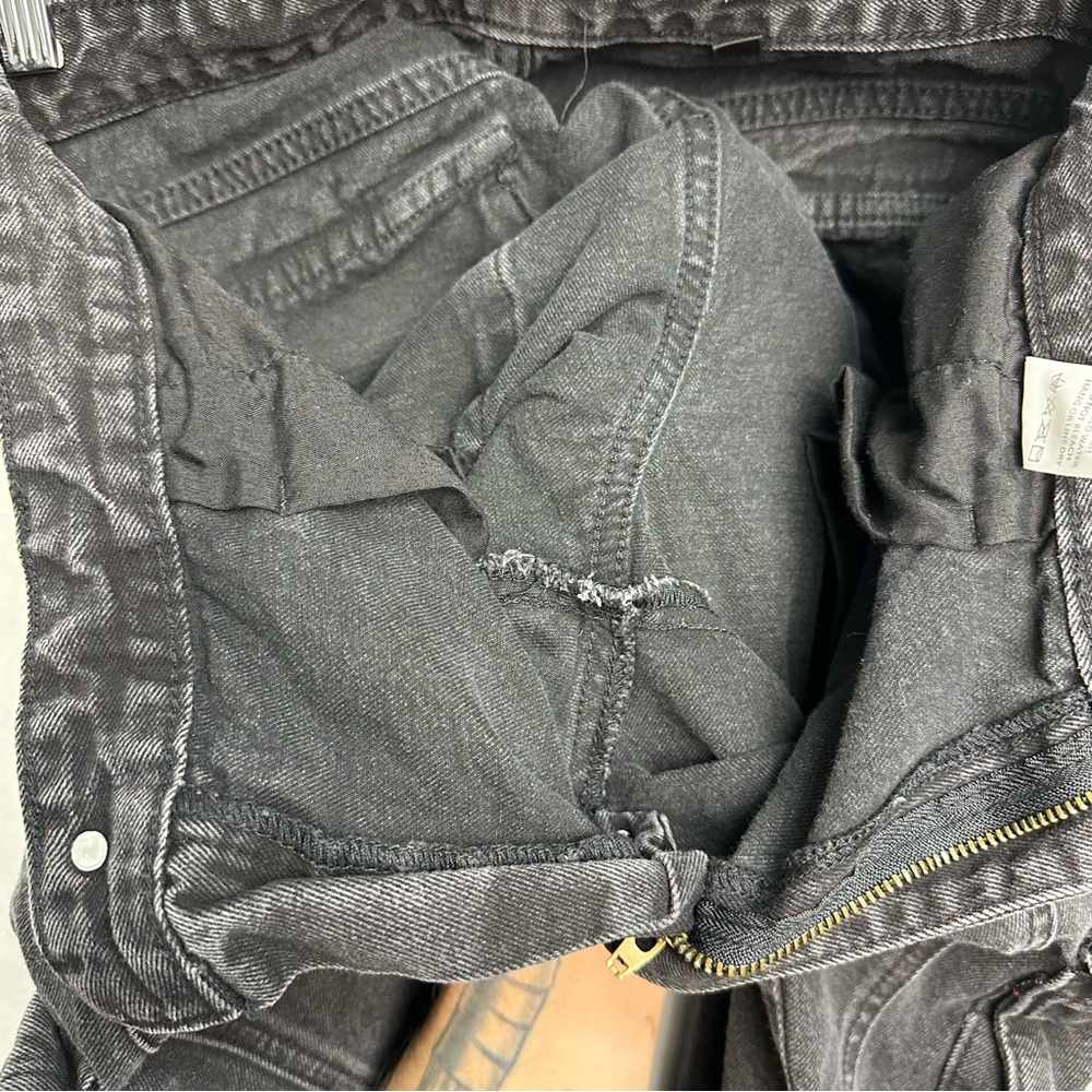 Y2K Men’s Denim Cargo style Black‎ Pants - Picture 8 of 16